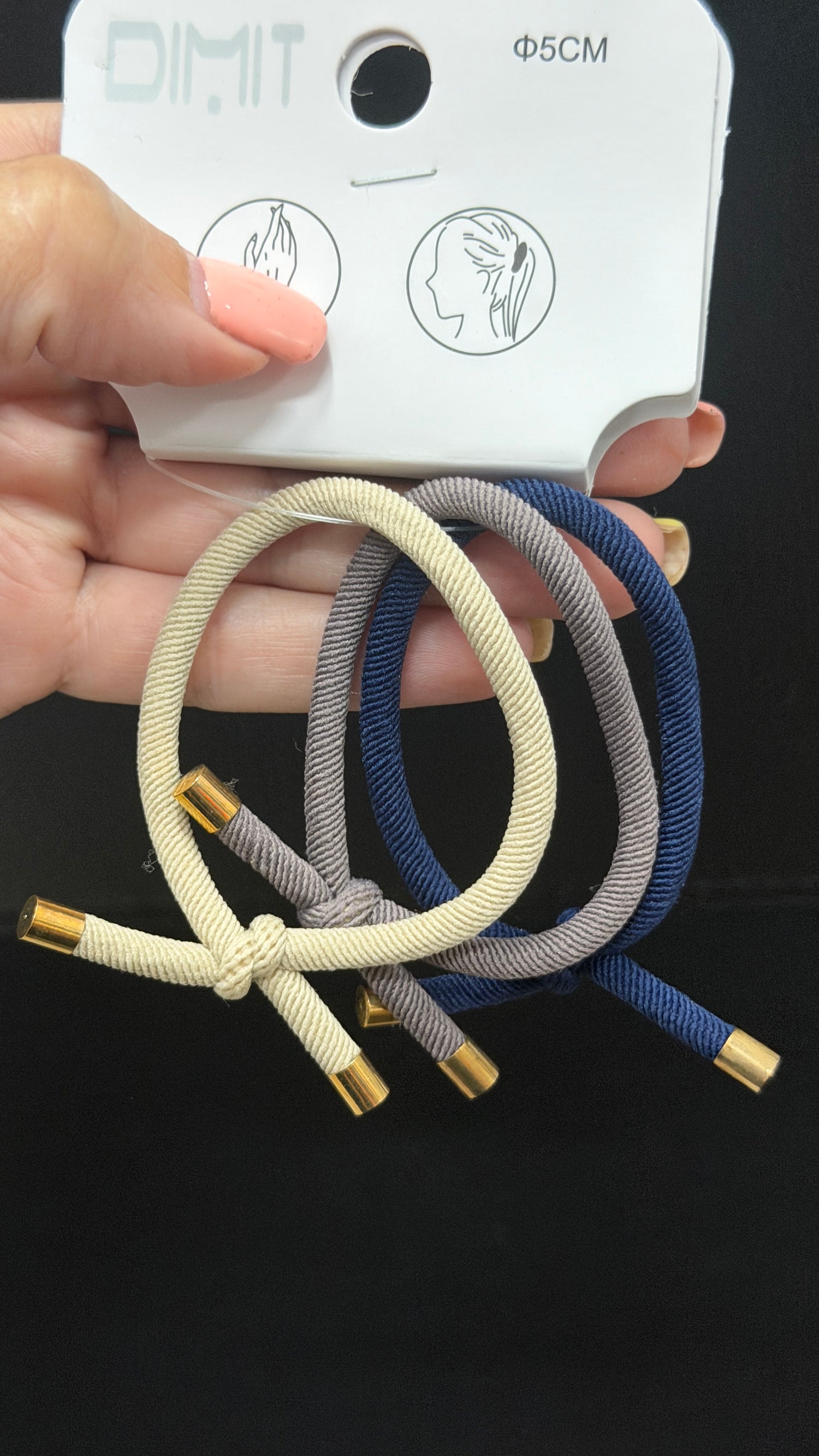 SET 3 GOMAS BEIS/TAUPE/MARINO