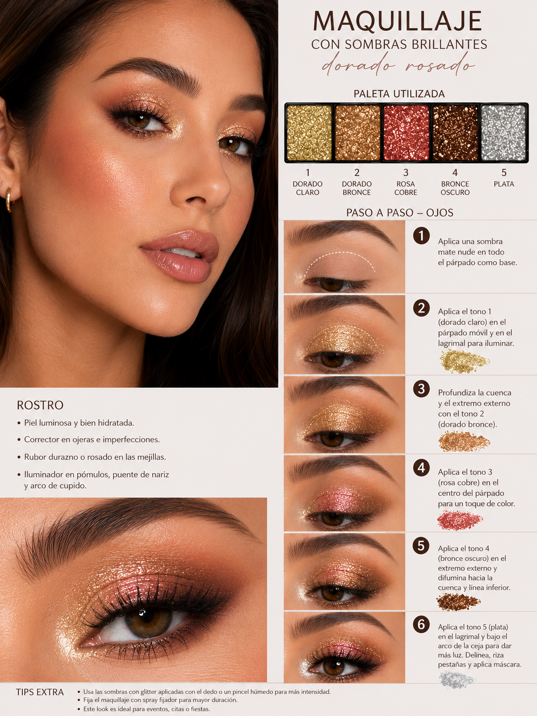 PALETA 5 SOMBRAS GLITTER MAGIC STUDIO