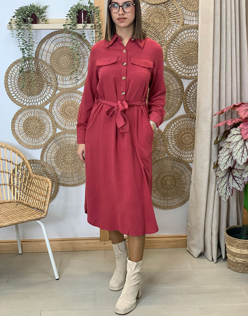 VESTIDO MIDI ABOTONADO