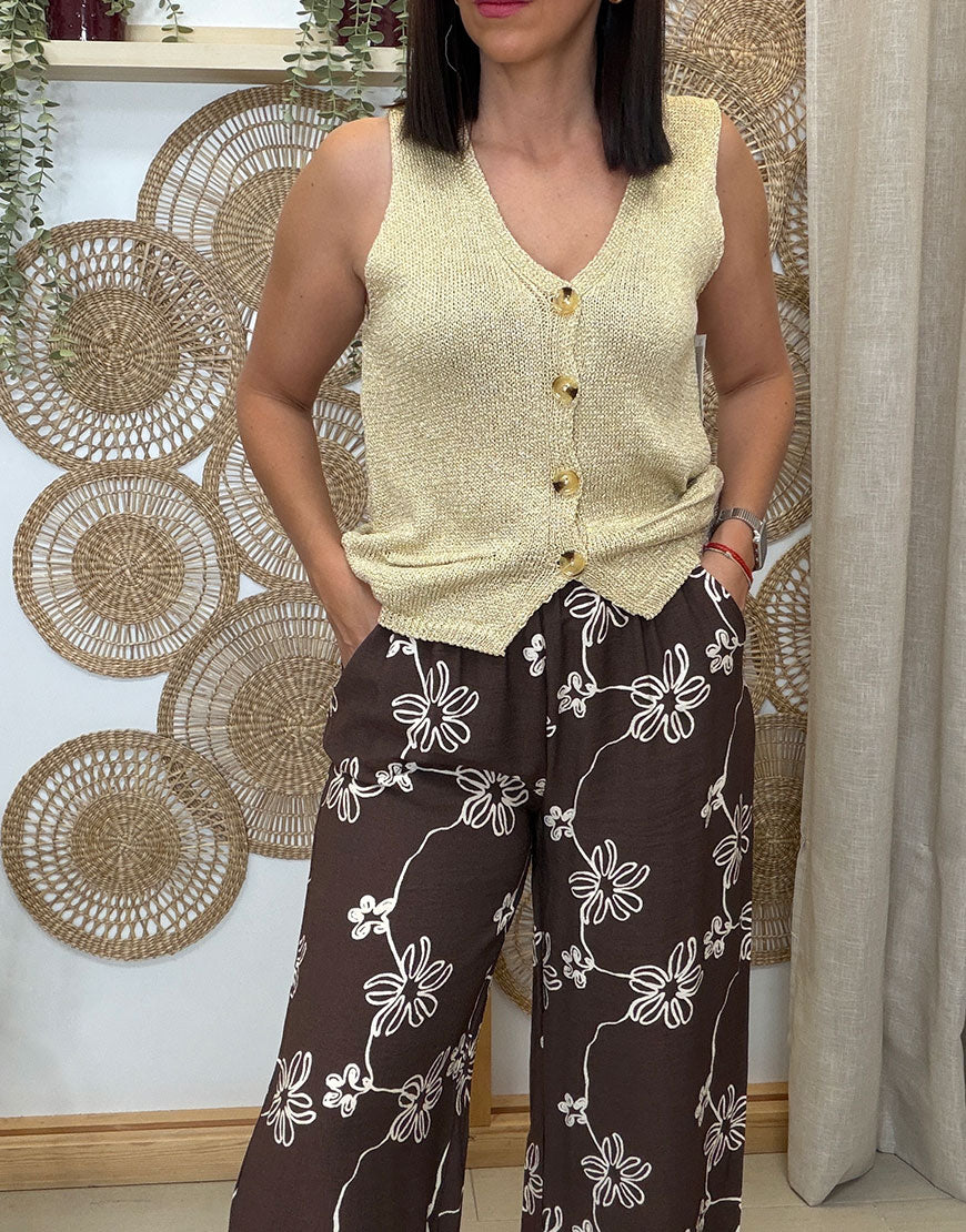 PANTALON TELA FLORAL