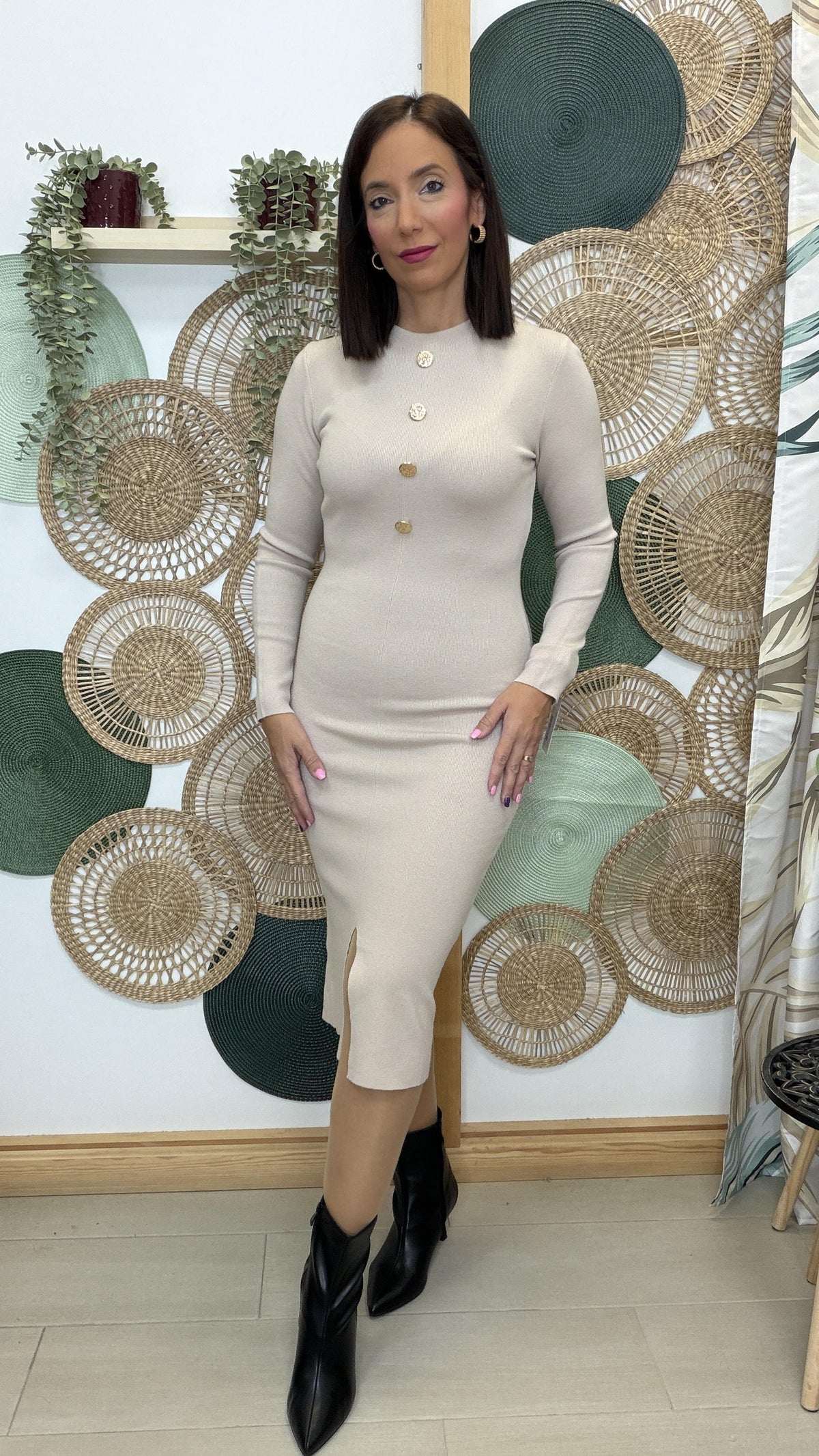 VESTIDO CANALE CON BOTONES
