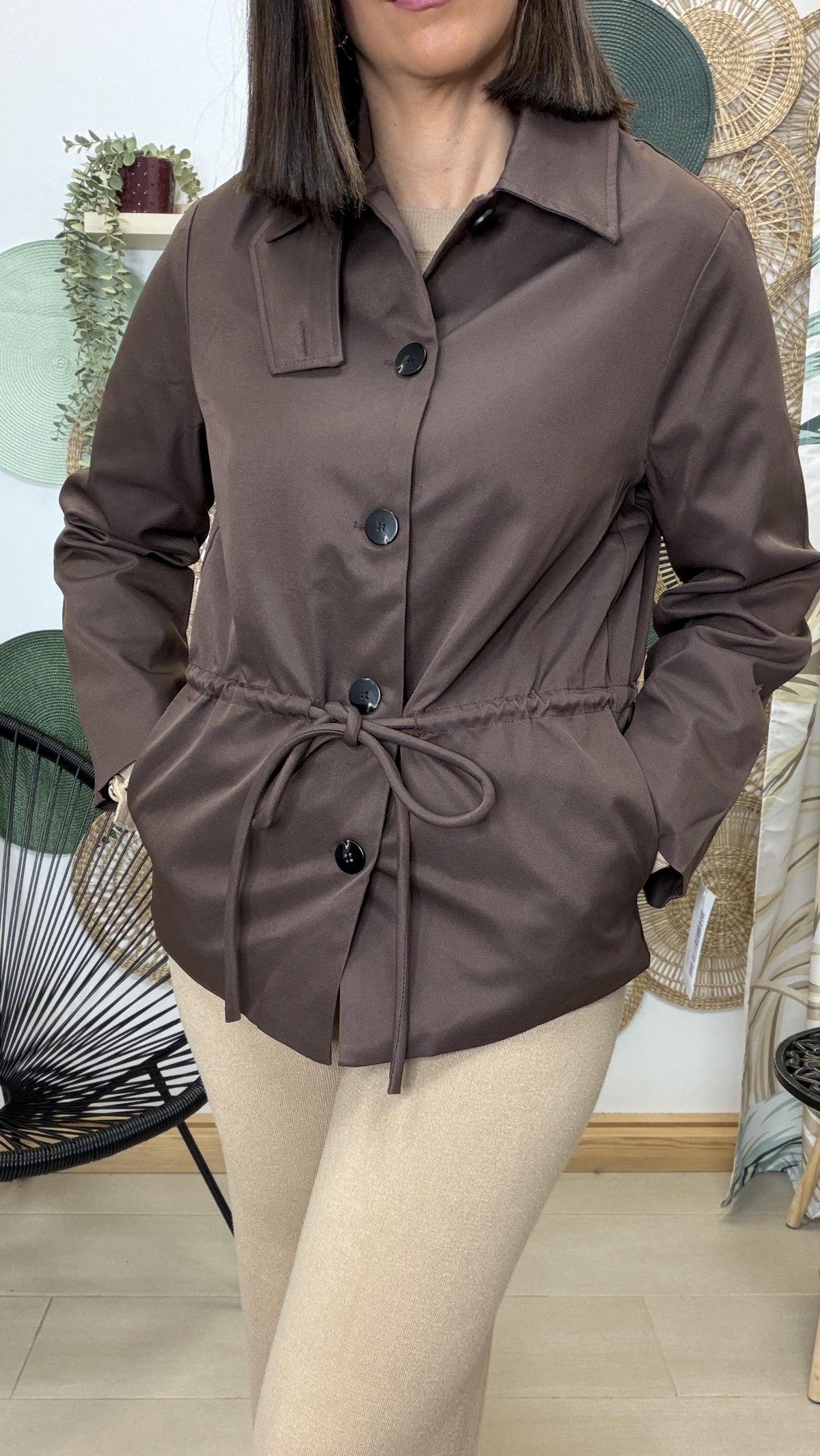 CHAQUETA CHOCO CORDON