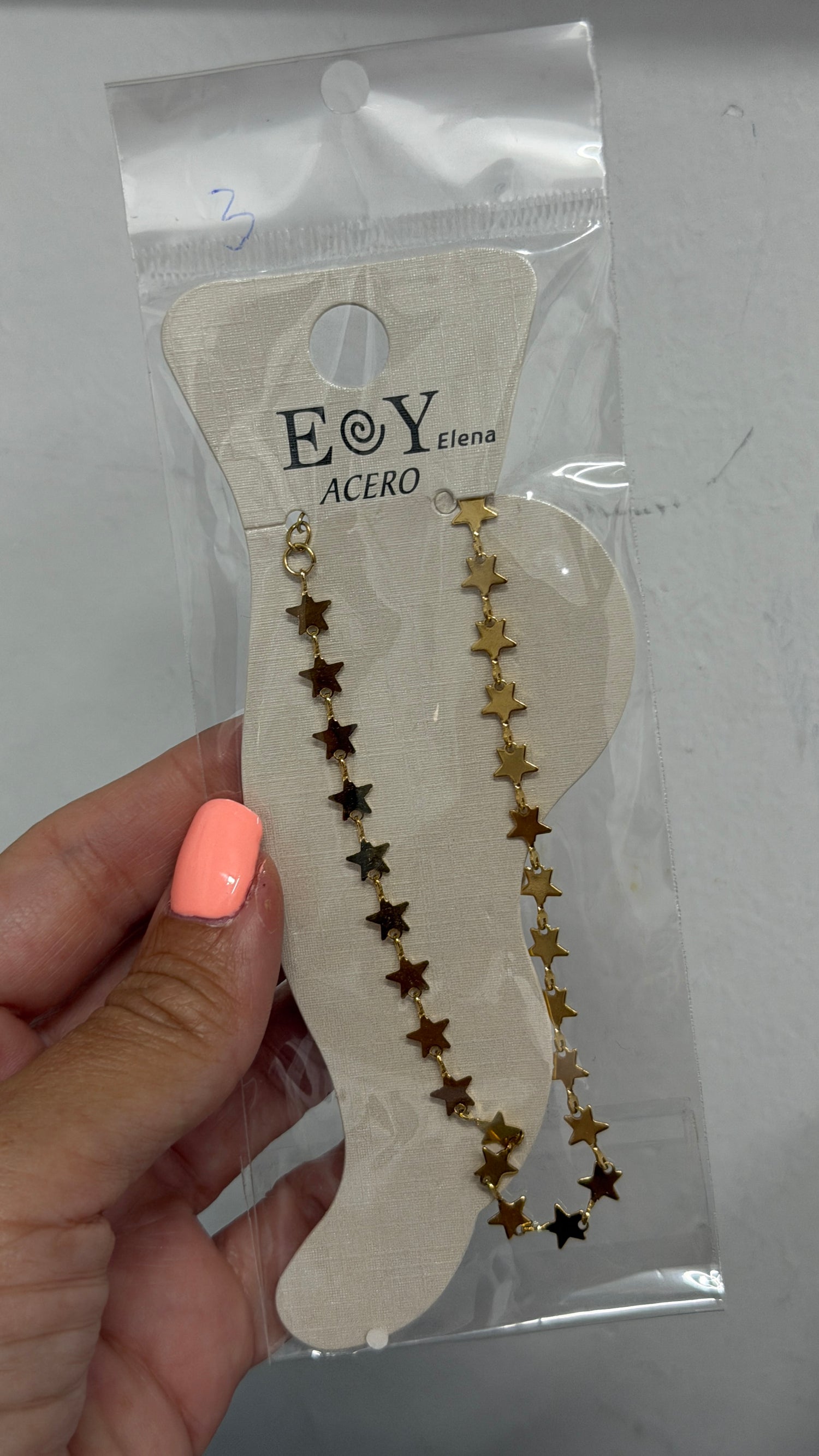 3. TOBILLERA ACERO ESTRELLAS
