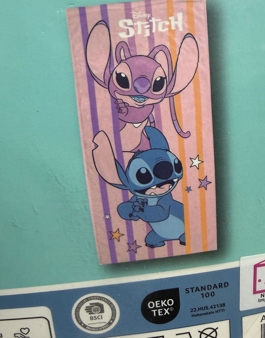 TOALLA STITCH Y ANGEL RAYAS