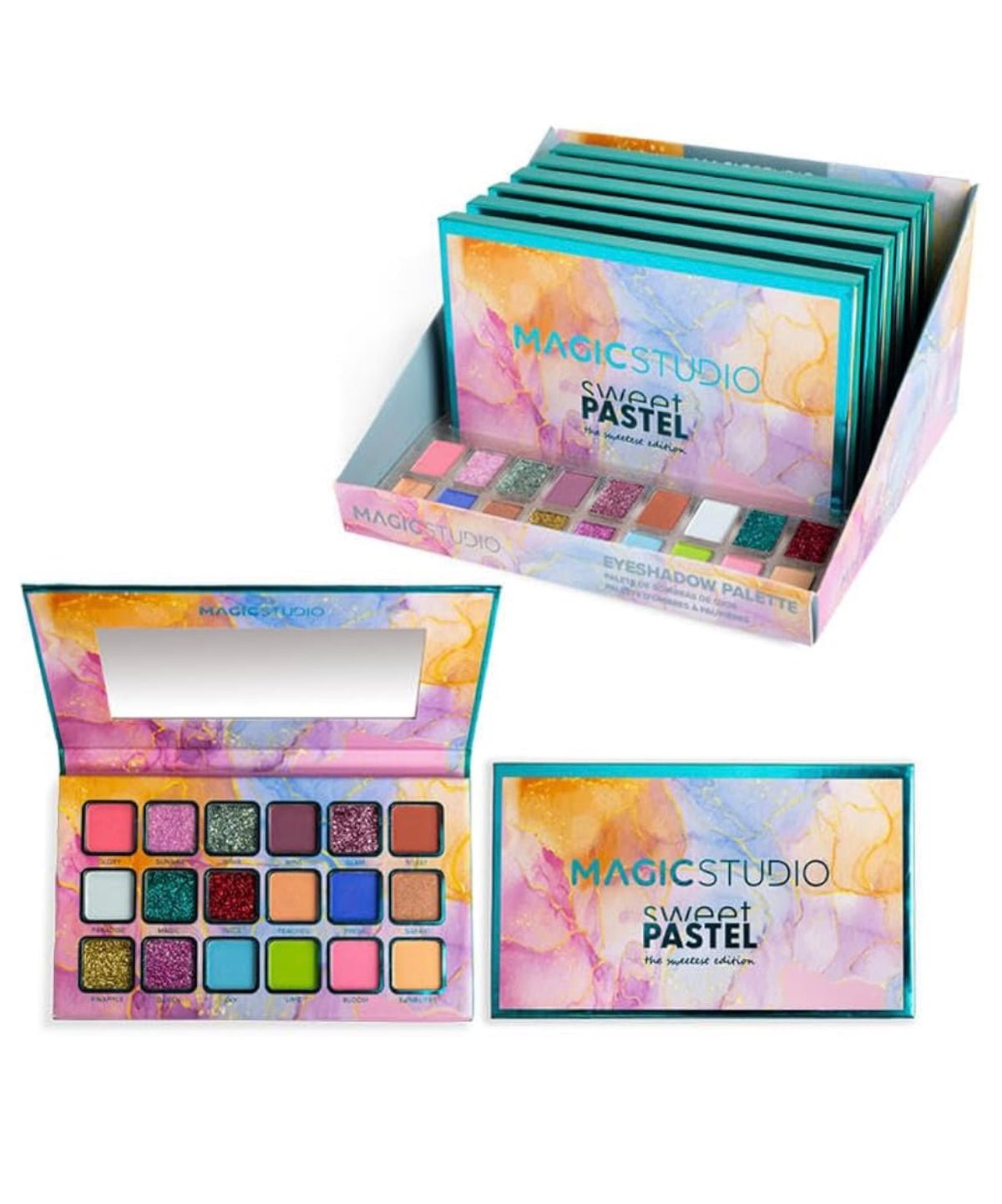 PALETA 18 SOMBRAS EDICION ESPECIAL SWEET PASTEL MAGIC STUDIO