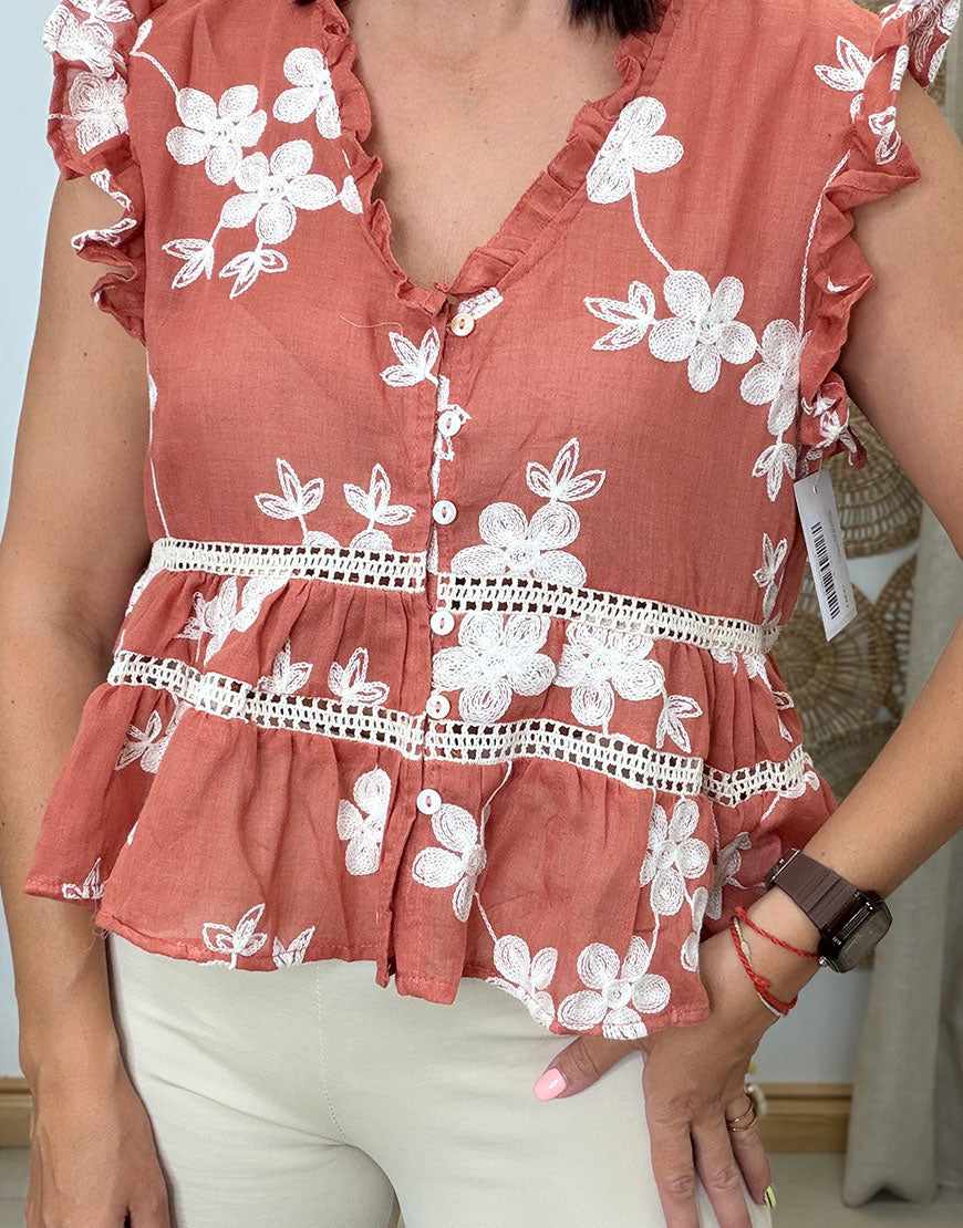 BLUSA FLORES CORTITA