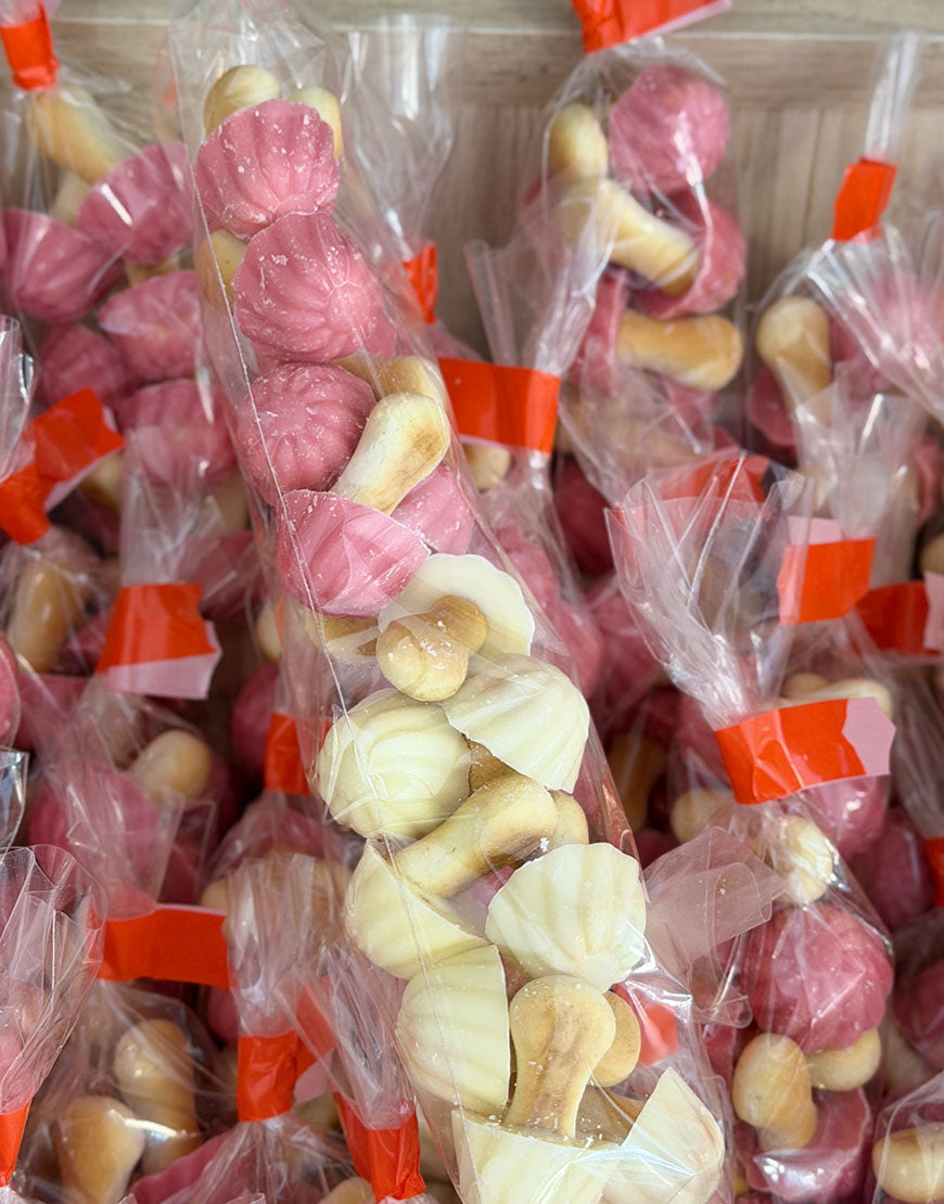 SETAS CHOCO BLANCO Y FRESA