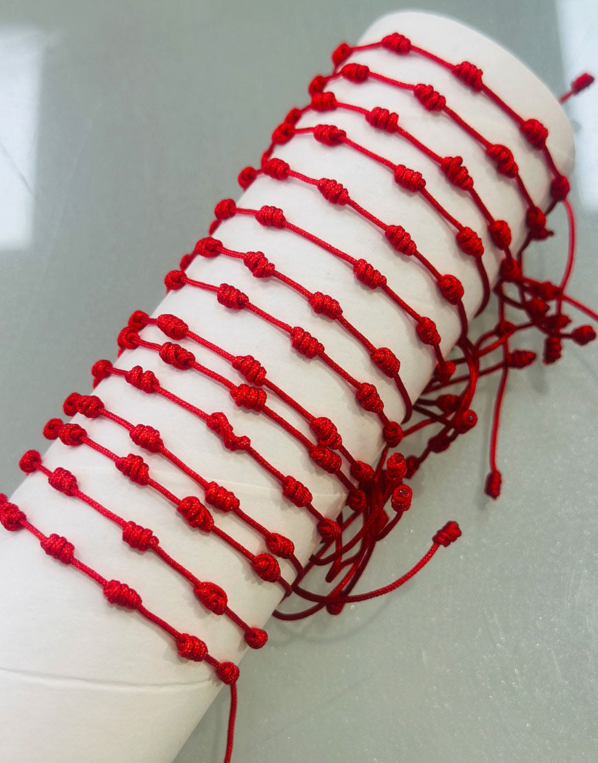 PULSERA NUDOS ROJA