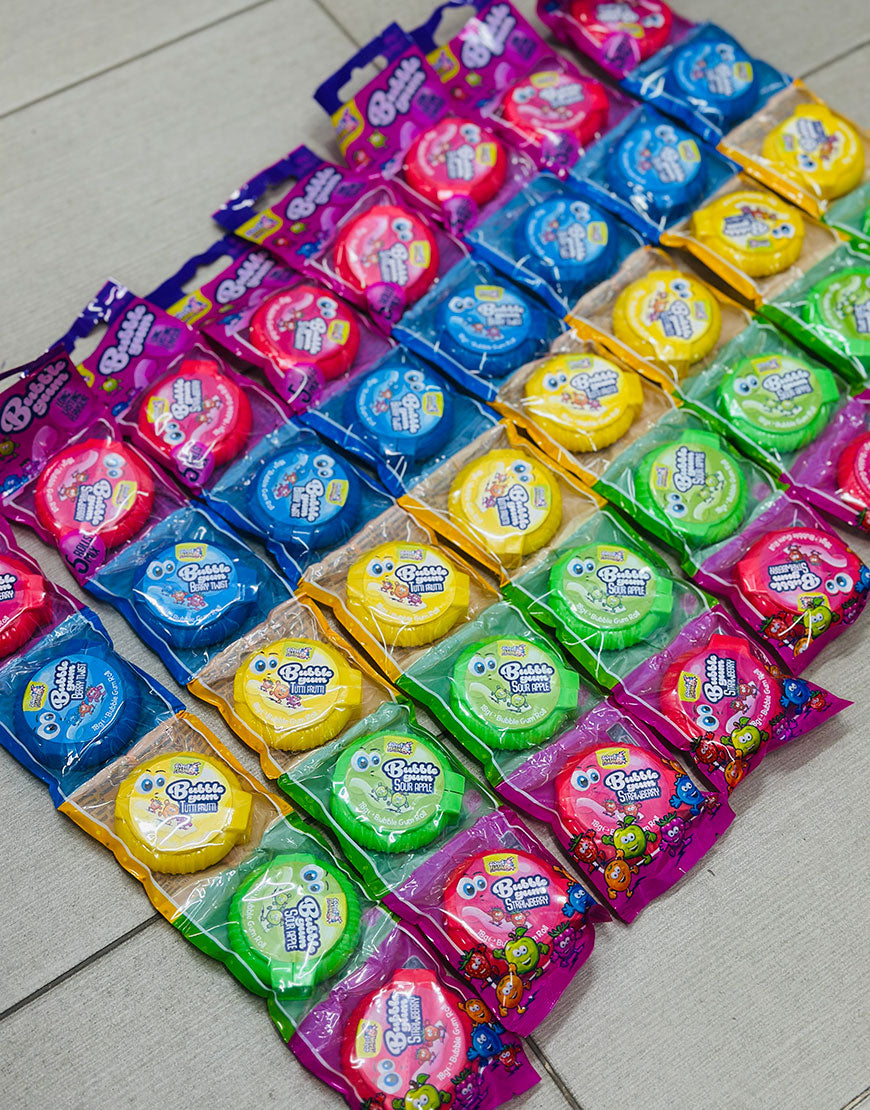 TIRA CON 5 ROLLOS DE CHICLE