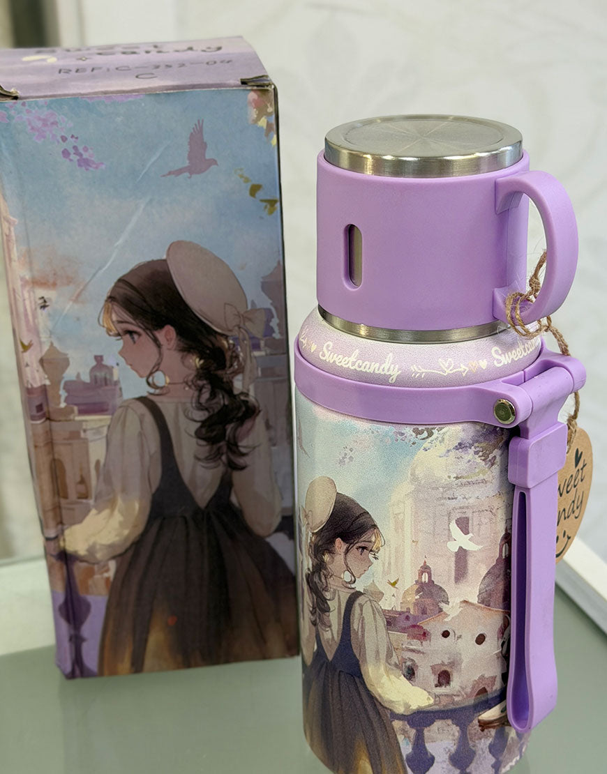 BOTELLA TERMICA CON TAZA SWEET CANDY NEW C.