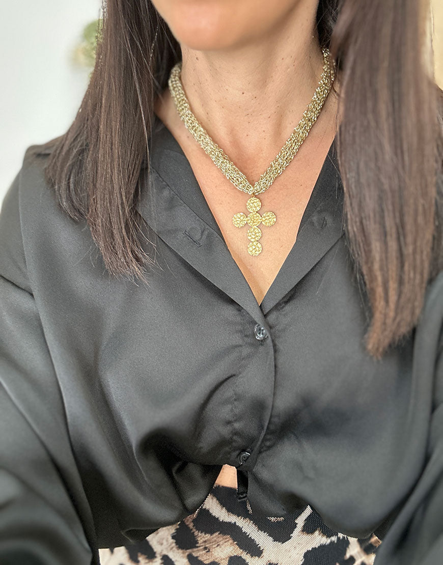 COLLAR CRUZ ORO