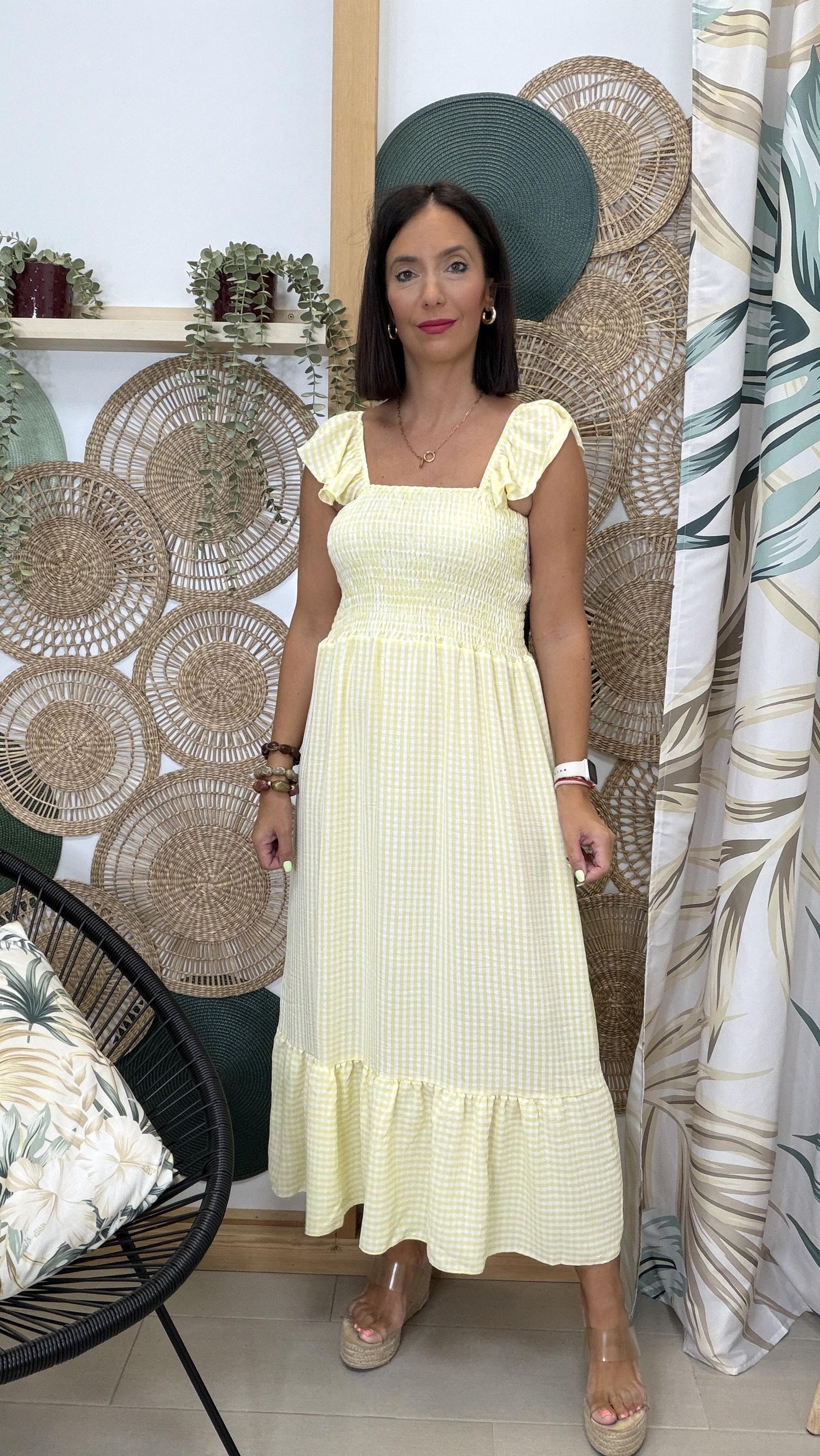 VESTIDO VICHY TIRANTES