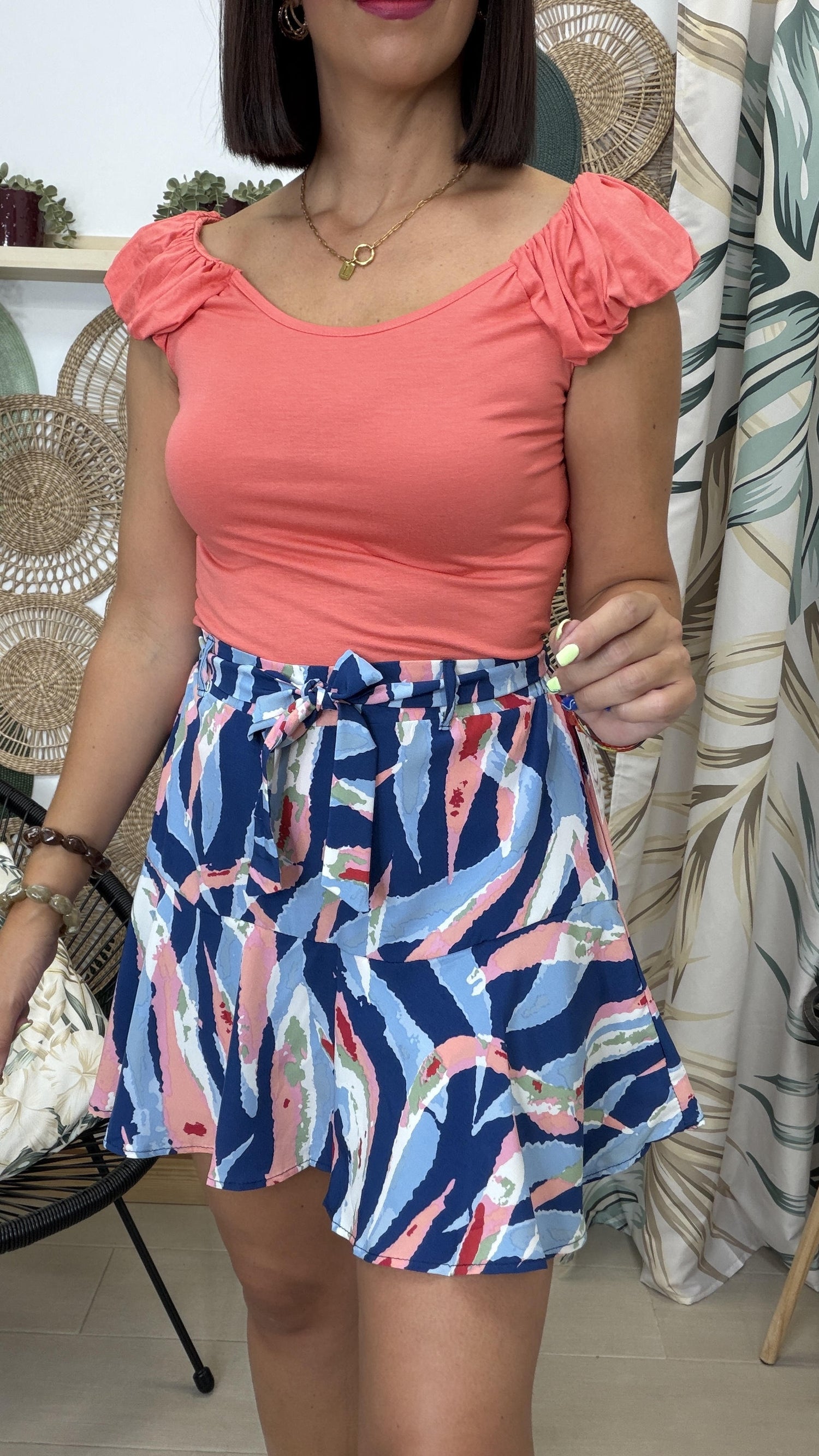 FALDA PANTALON ACUARELA