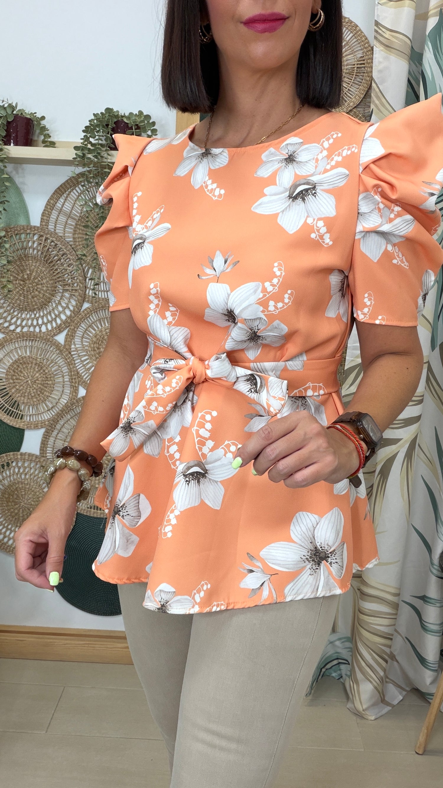 TOP FLORAL MANGA FAROL