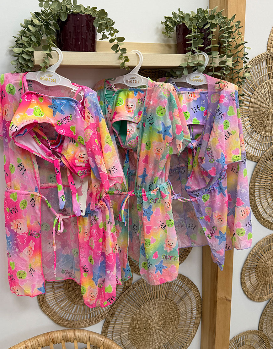 CONJUNTO BIKINI Y CAMISOLA NIÑA 3/12