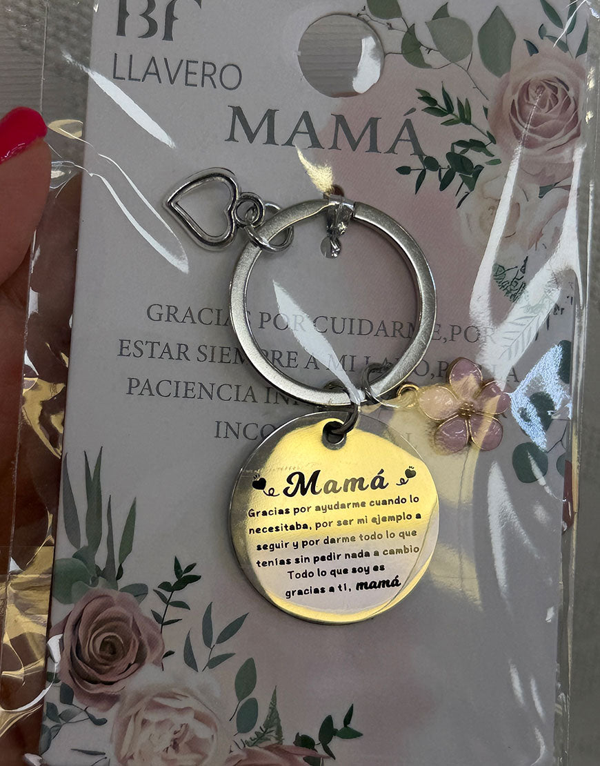 8. LLAVERO ACERO MAMA - MAMA GRACIAS POR AYUDARME...