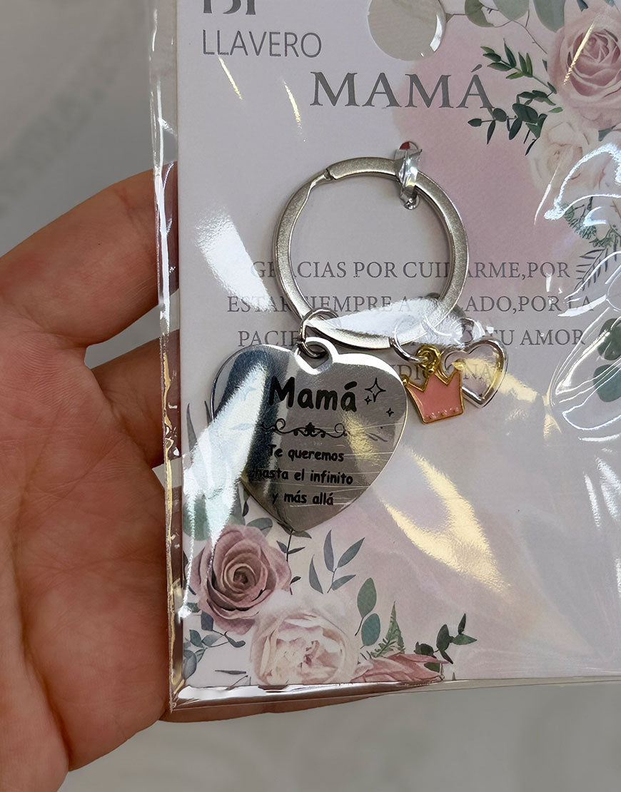 9. LLAVERO ACERO MAMA - MAMA TE QUEREMOS HASTA EL INFINITO..