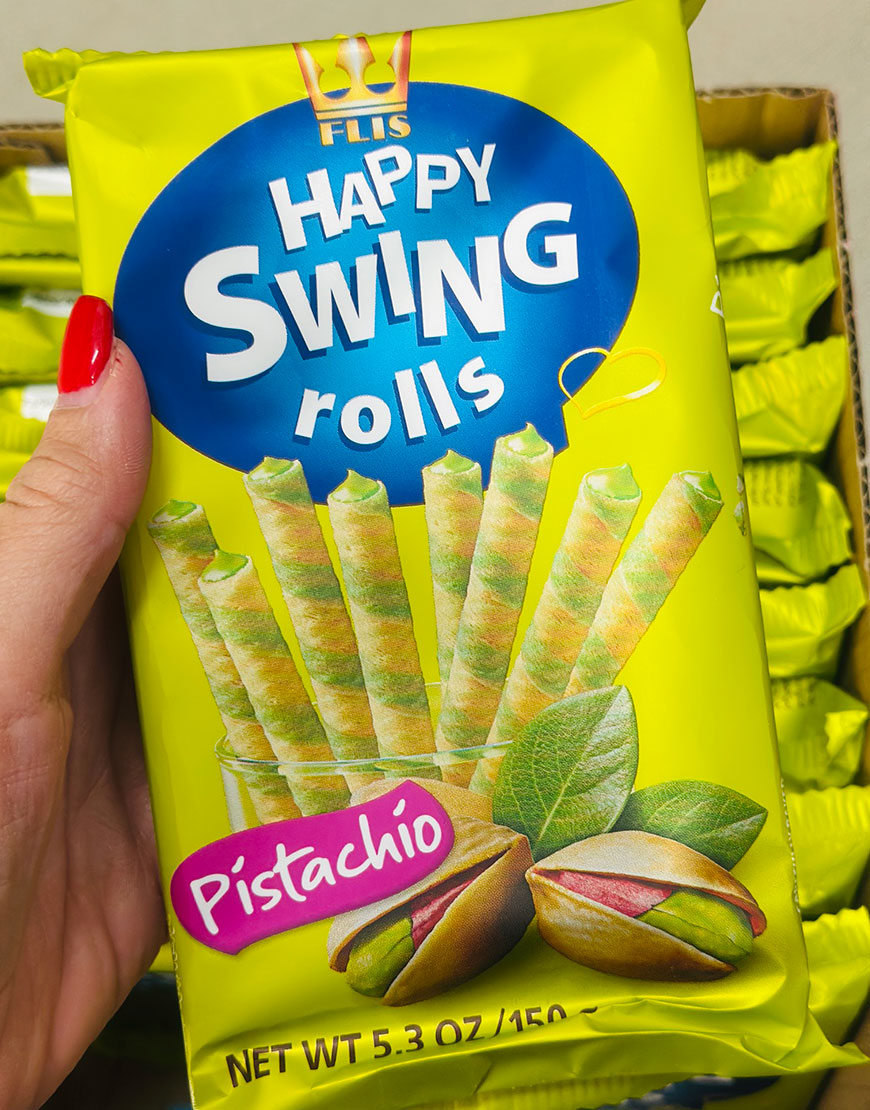 ROLLOS BARQUILLOS PISTACHO