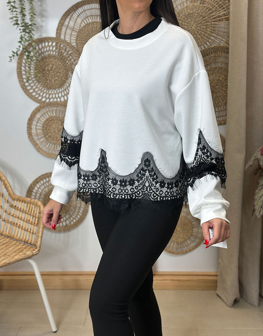 SUDADERA BLACK AND WHITE