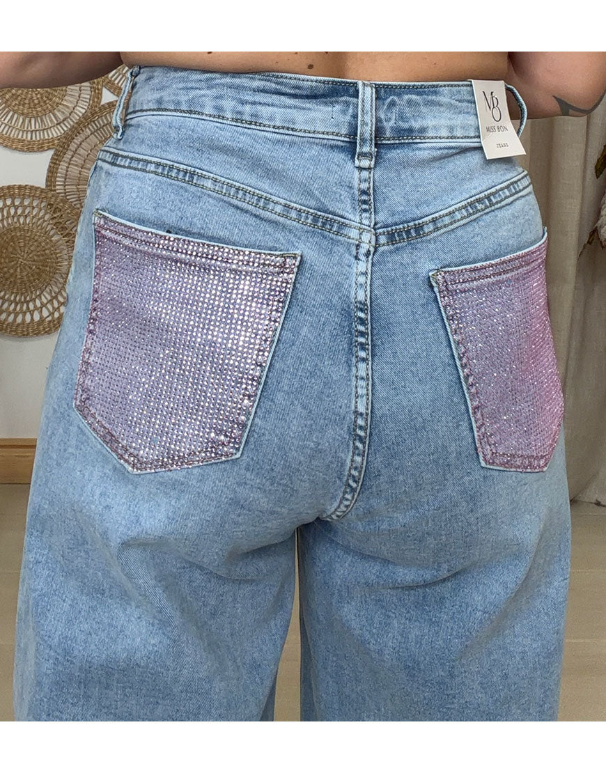 VAQUERO CAPRI BOLSILLOS BRILLO