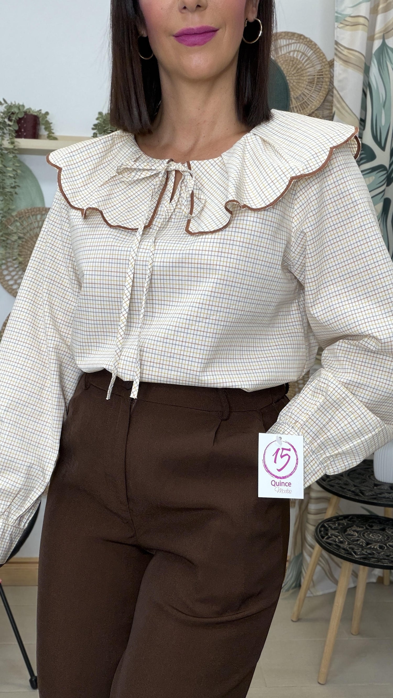 CAMISA CUADROS CUELLO BEBE