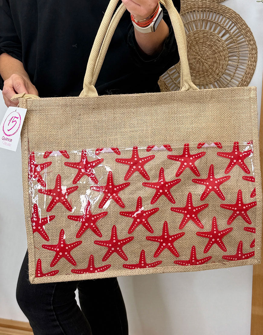 BOLSO RAFIA ESTRELLAS