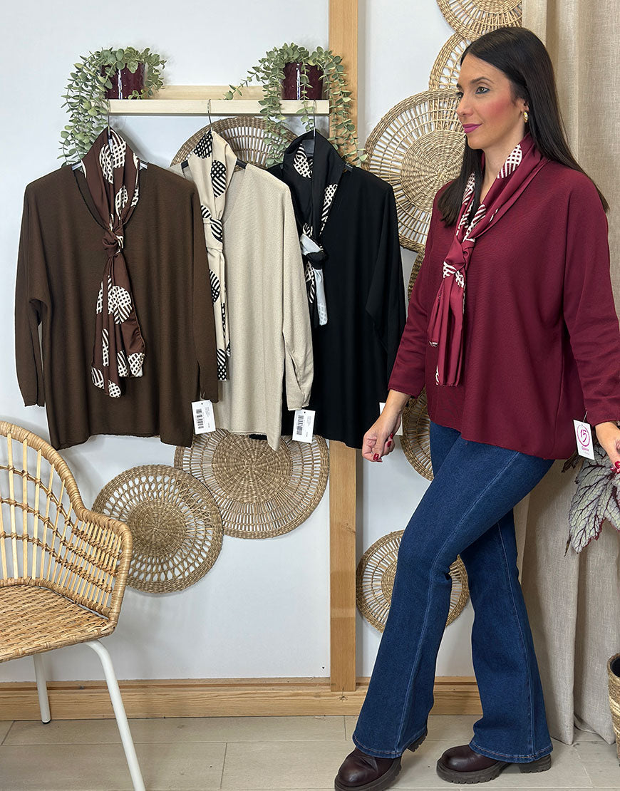 JERSEY FINO CON PAÑUELO CIRCULOS