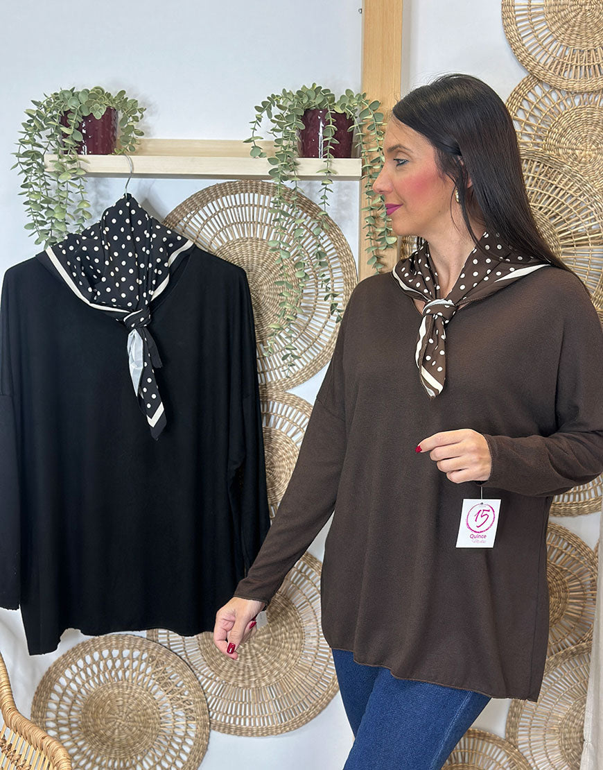 JERSEY FINO CON PAÑUELO LUNARITOS