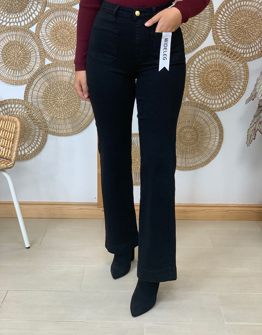 VAQUERO WIDE LEG NEGRO