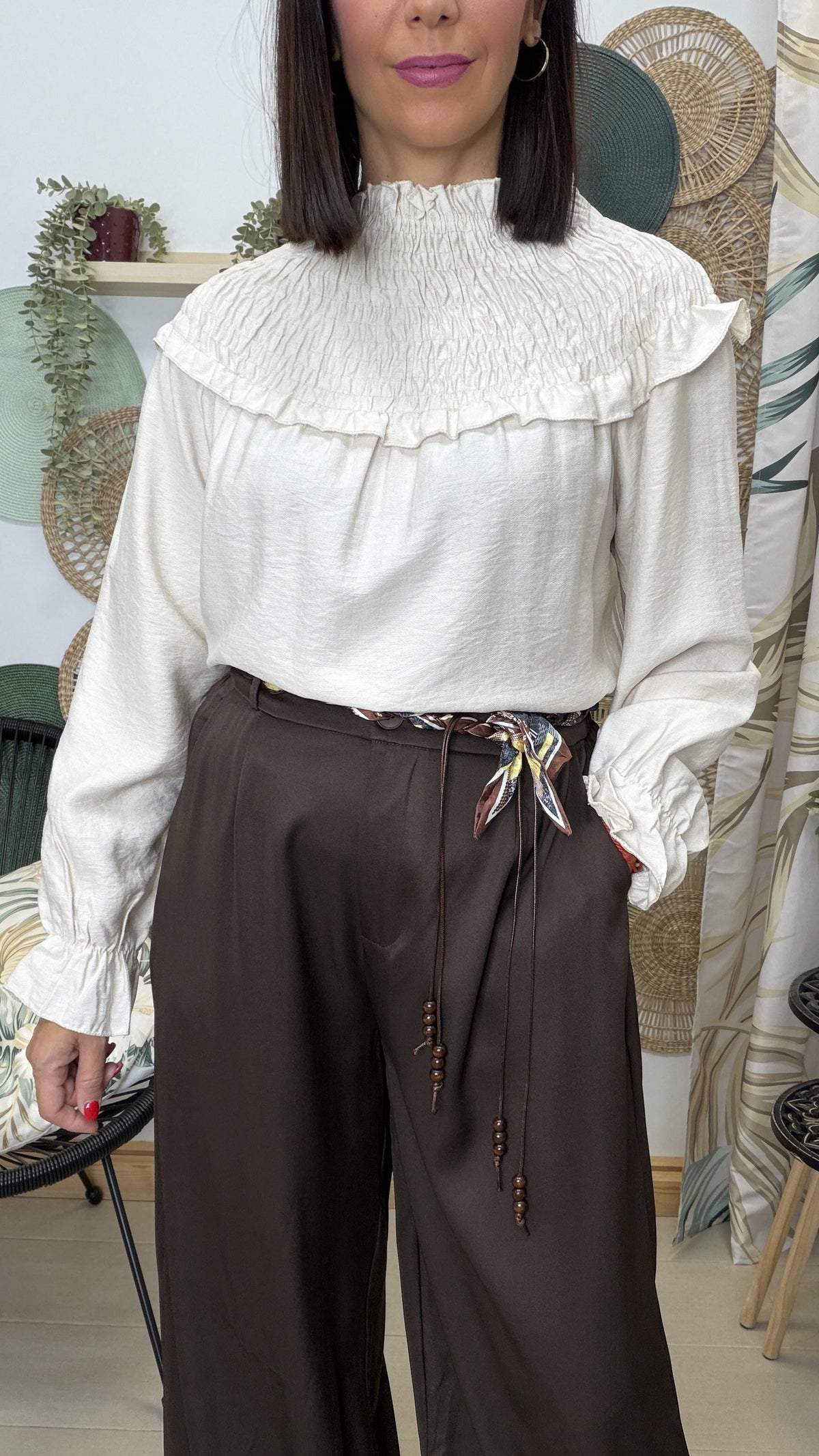 BLUSA CUELLO ELASTICO