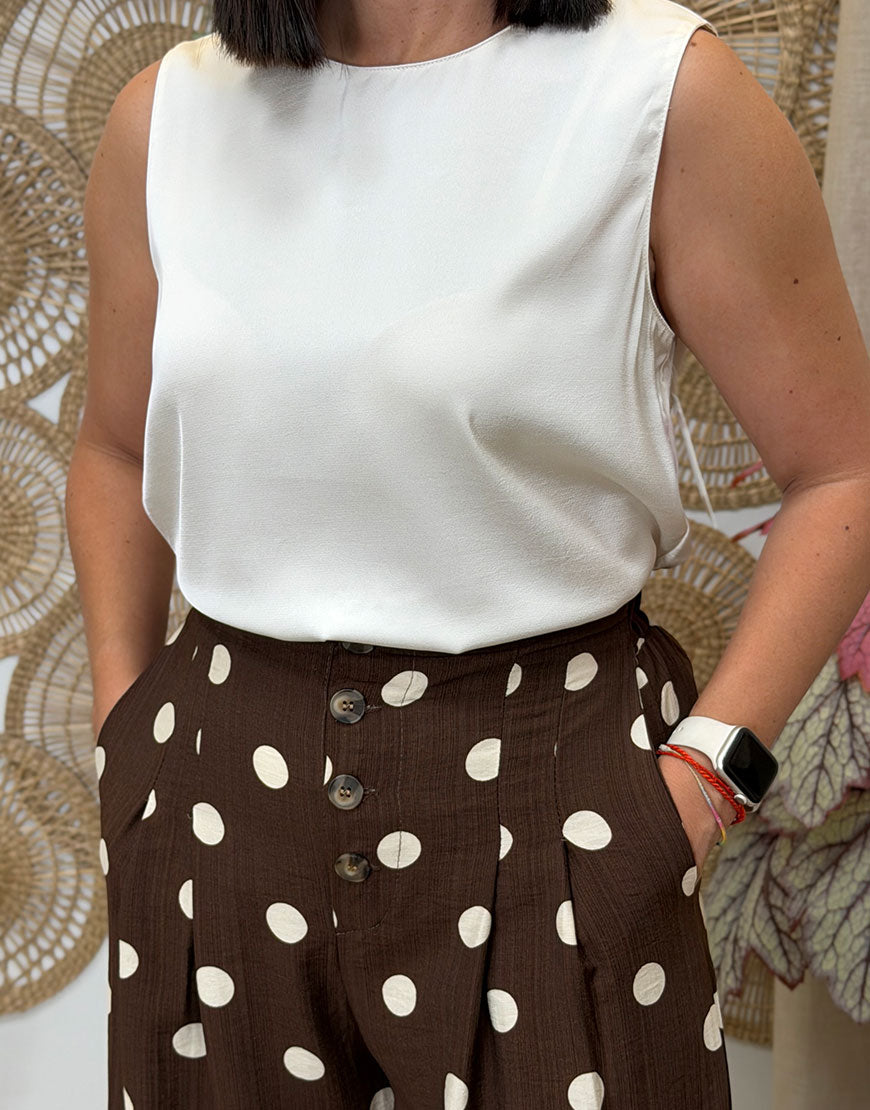 BLUSA SATINADA LISA