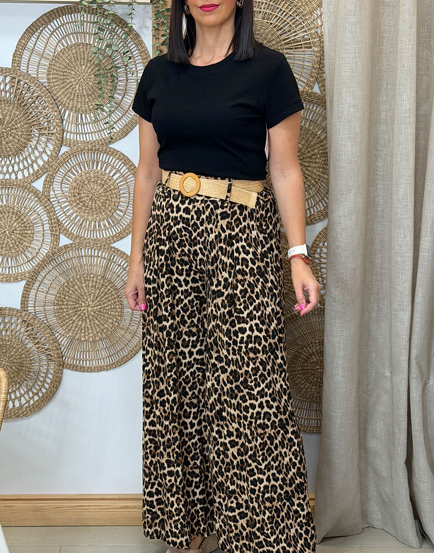 PANTALON TELA LEOPARDO