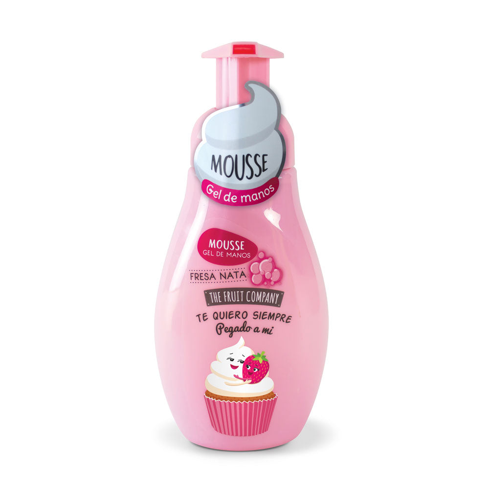GEL MOUSSE MANOS FRESA Y NATA FRUIT