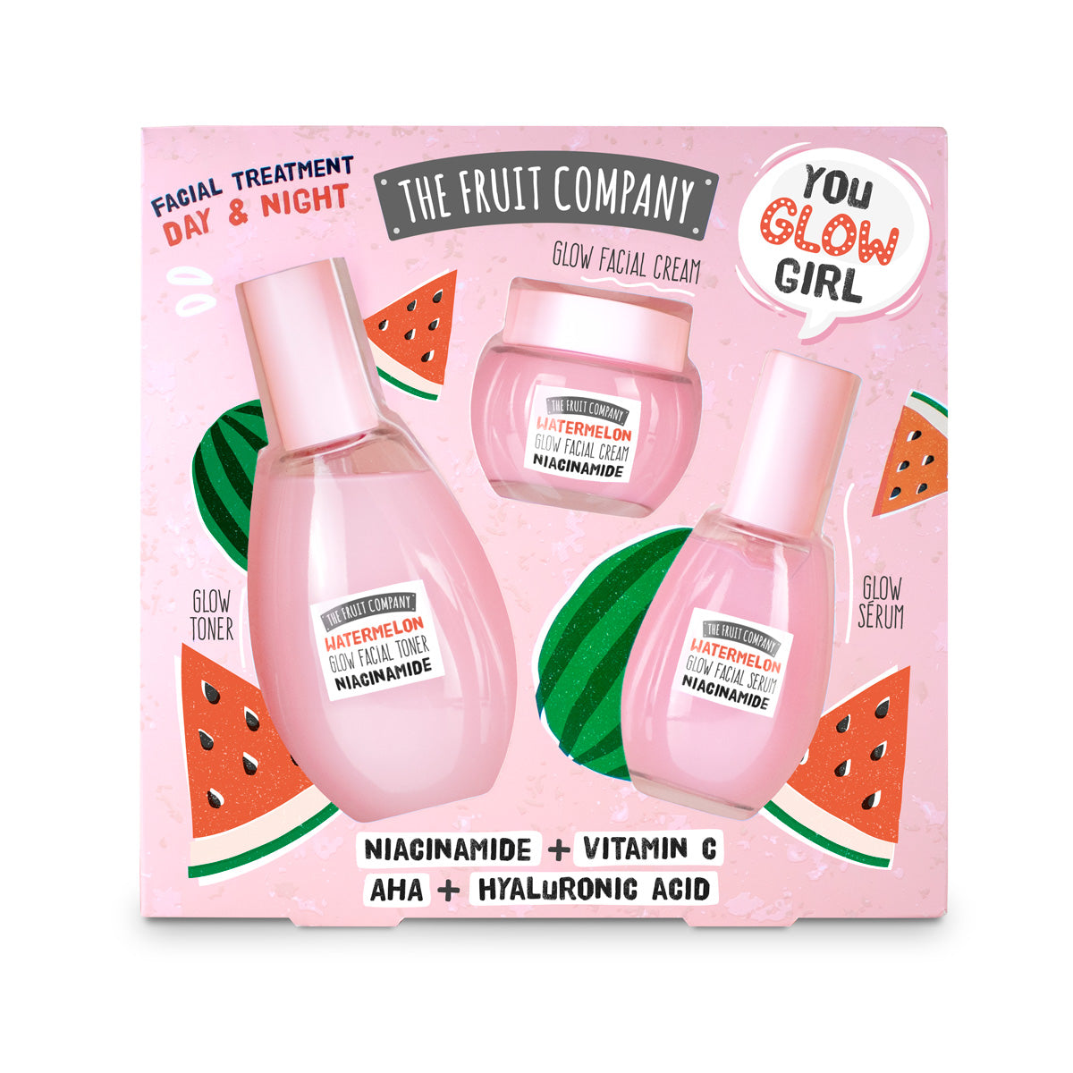 SET FACIAL GLOW SANDIA TONICO + SERUM + CREMA